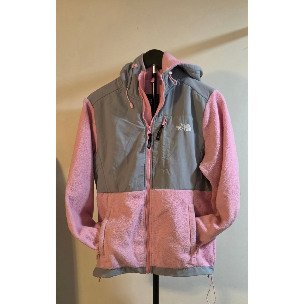 The North Face Denali Full Zip Jacket Women's Size Medium Pink Gray